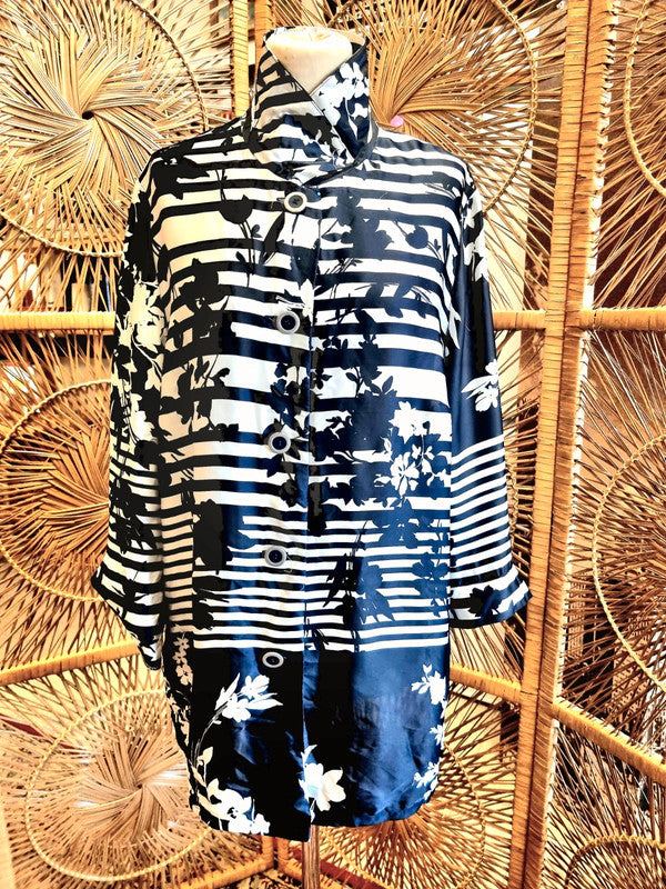 Vintage 1980s Hermann Lange Collection Tunic Shirt