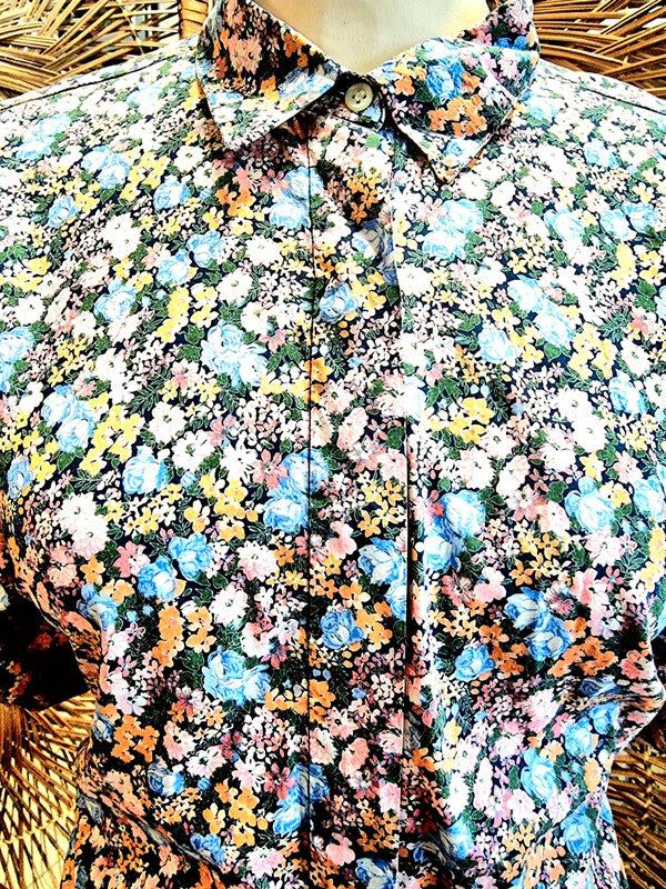 Vintage 1980s Floral Shirt