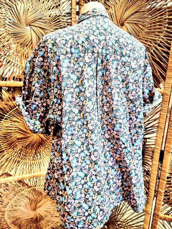 Vintage 1980s Floral Shirt