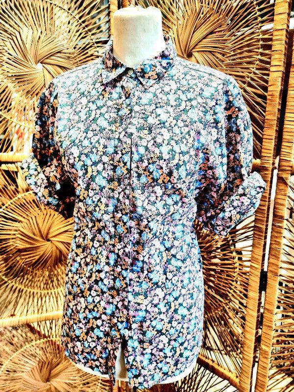 Vintage 1980s Floral Shirt