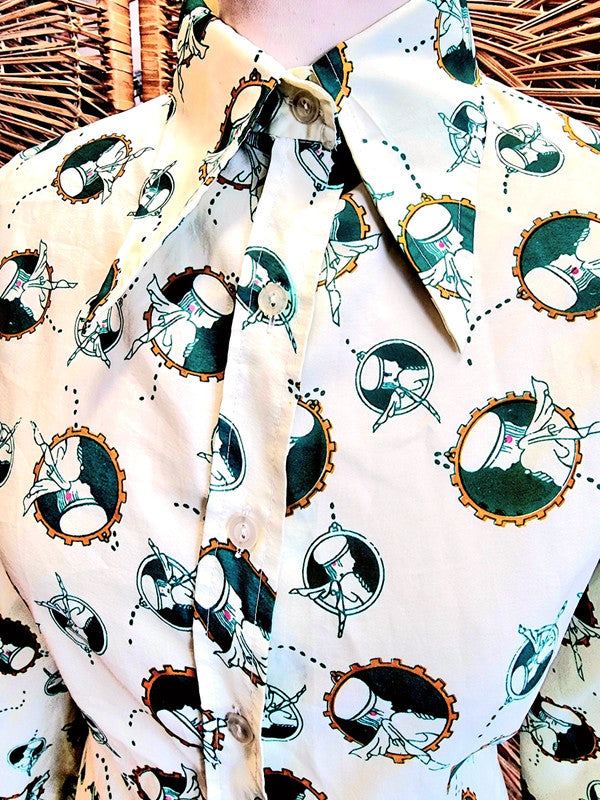 Vintage Rockabilly Fitted Shirt