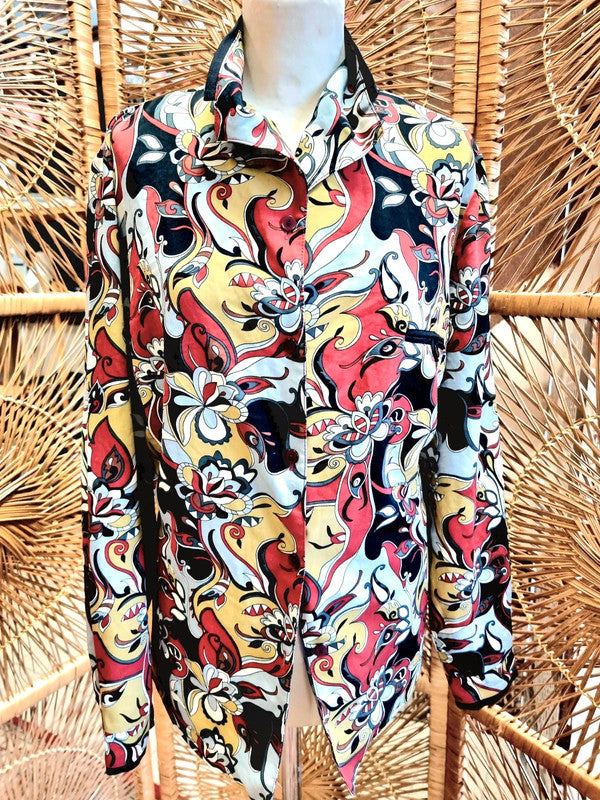 Vintage 1980s Sensia Floral Shirt