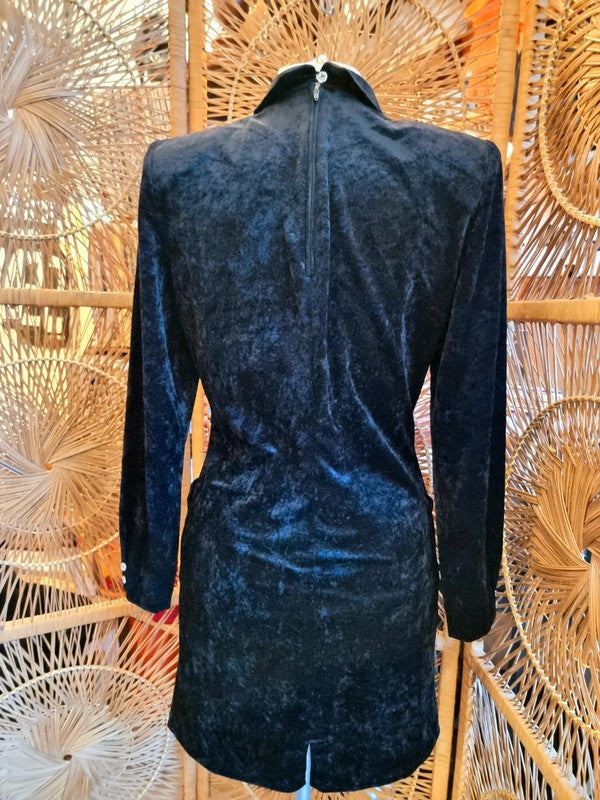 Vintage La Madeleine 80's Velvet Dress