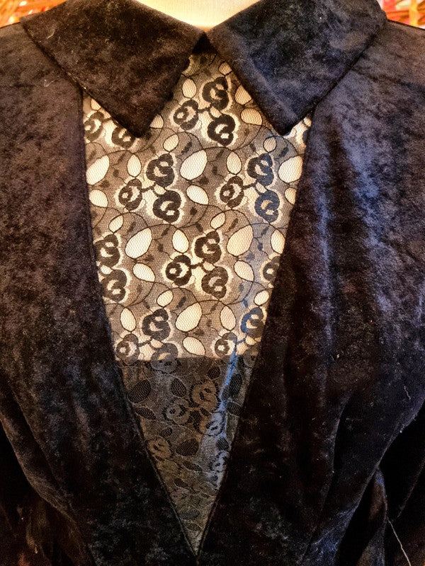 Vintage La Madeleine 80's Velvet Dress