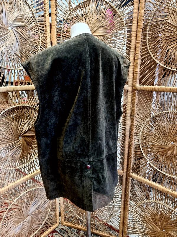 Vintage Suede Gillet Waistcoat