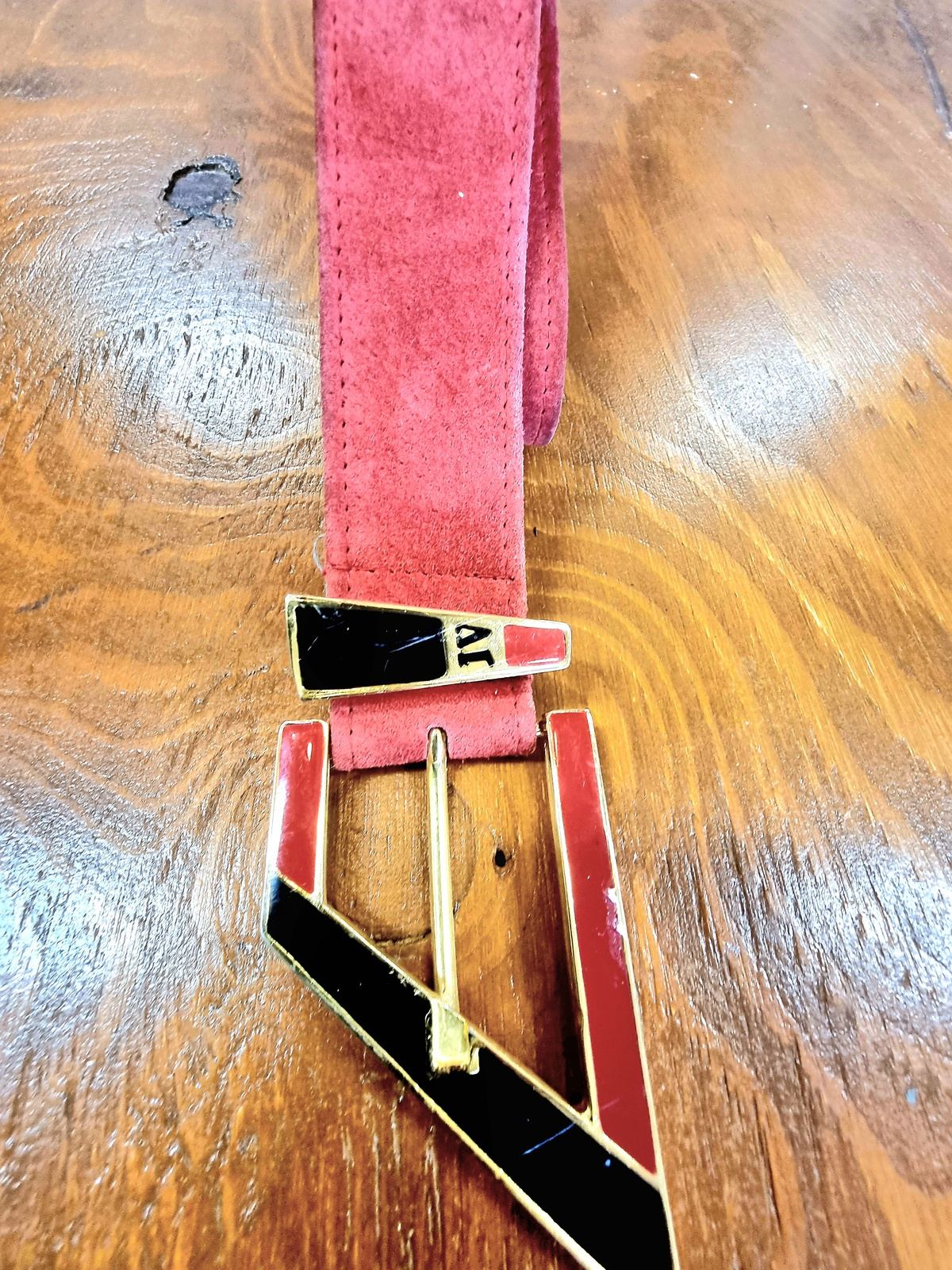Vintage 1980s Leather Suede Belt
