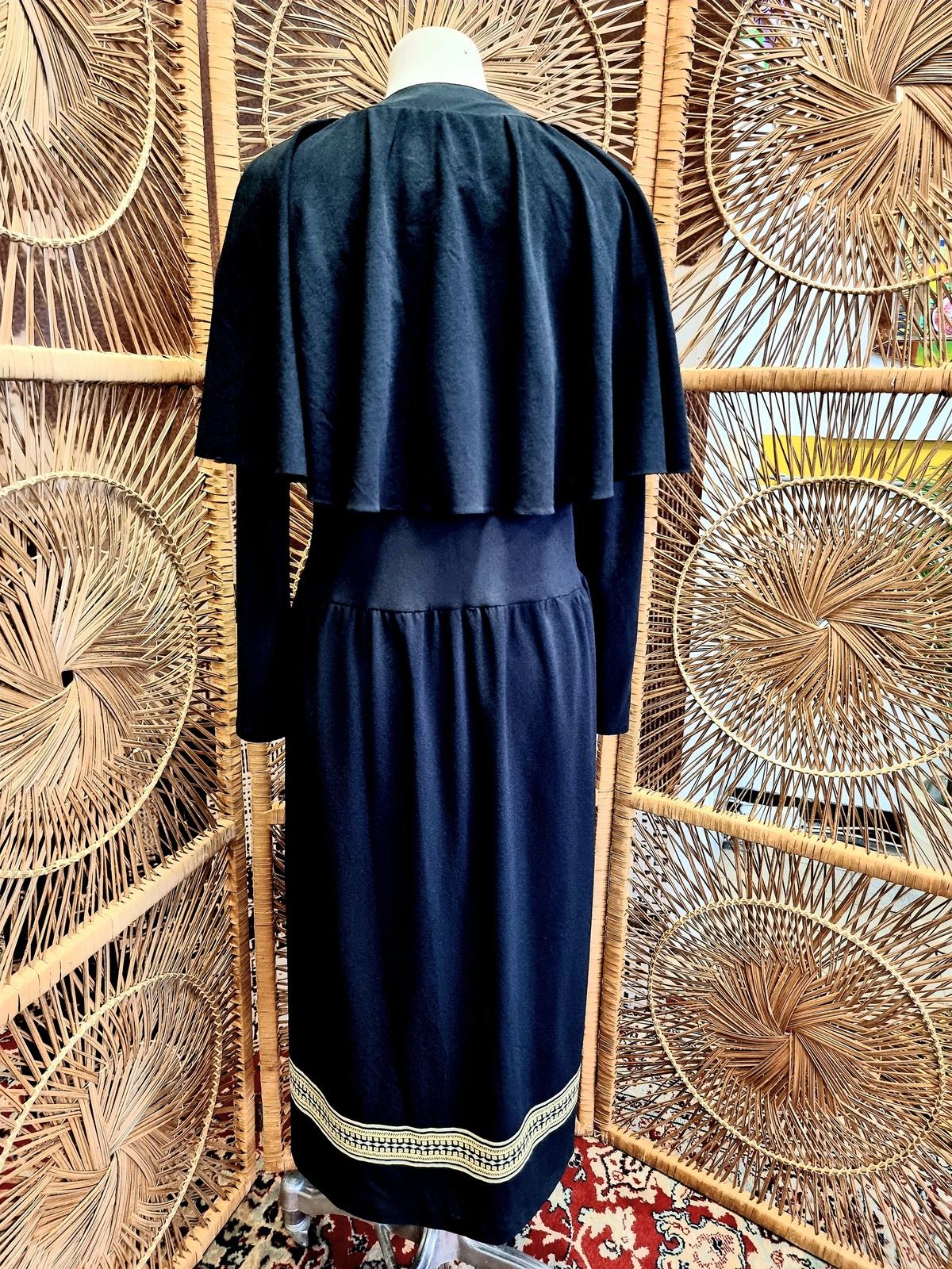 Vintage 1980's Collegio Favori Cape Dress