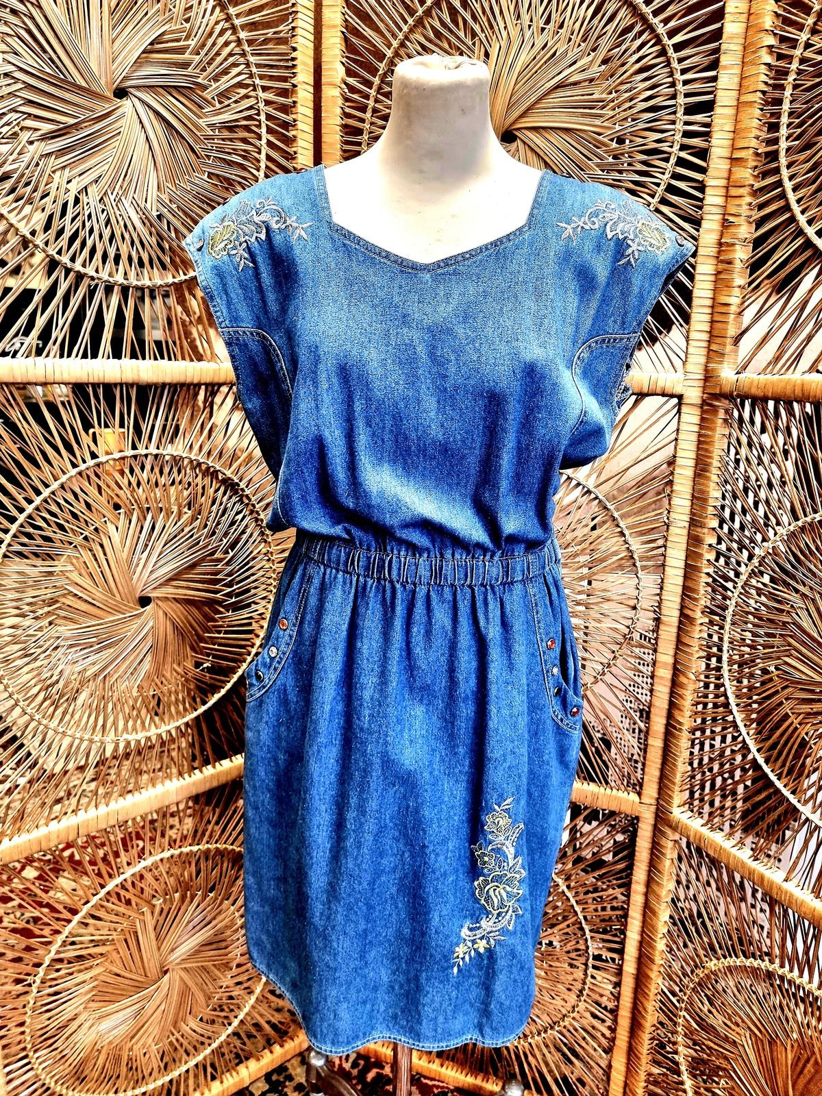 Vintage 1980's Denim Dress