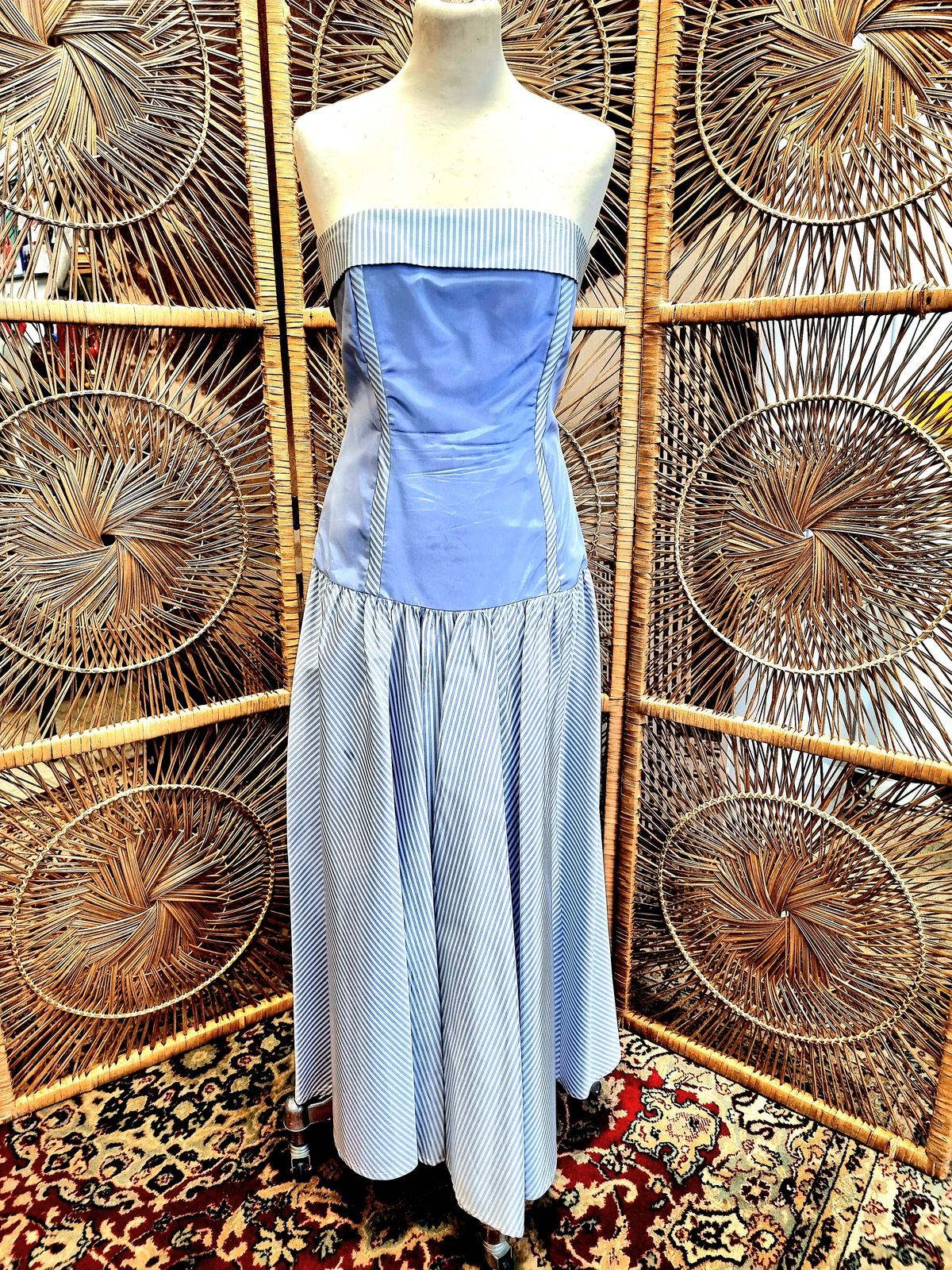 Vintage 1980's Laura Ashley Strapless Dress