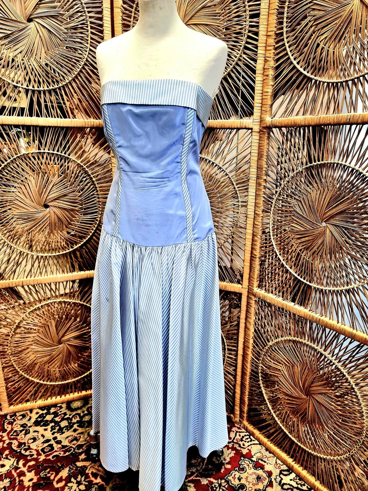 Vintage 1980's Laura Ashley Strapless Dress