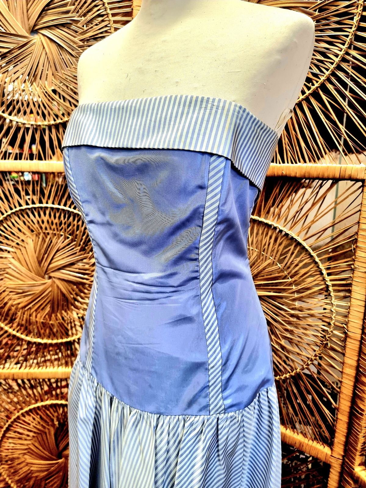 Vintage 1980's Laura Ashley Strapless Dress