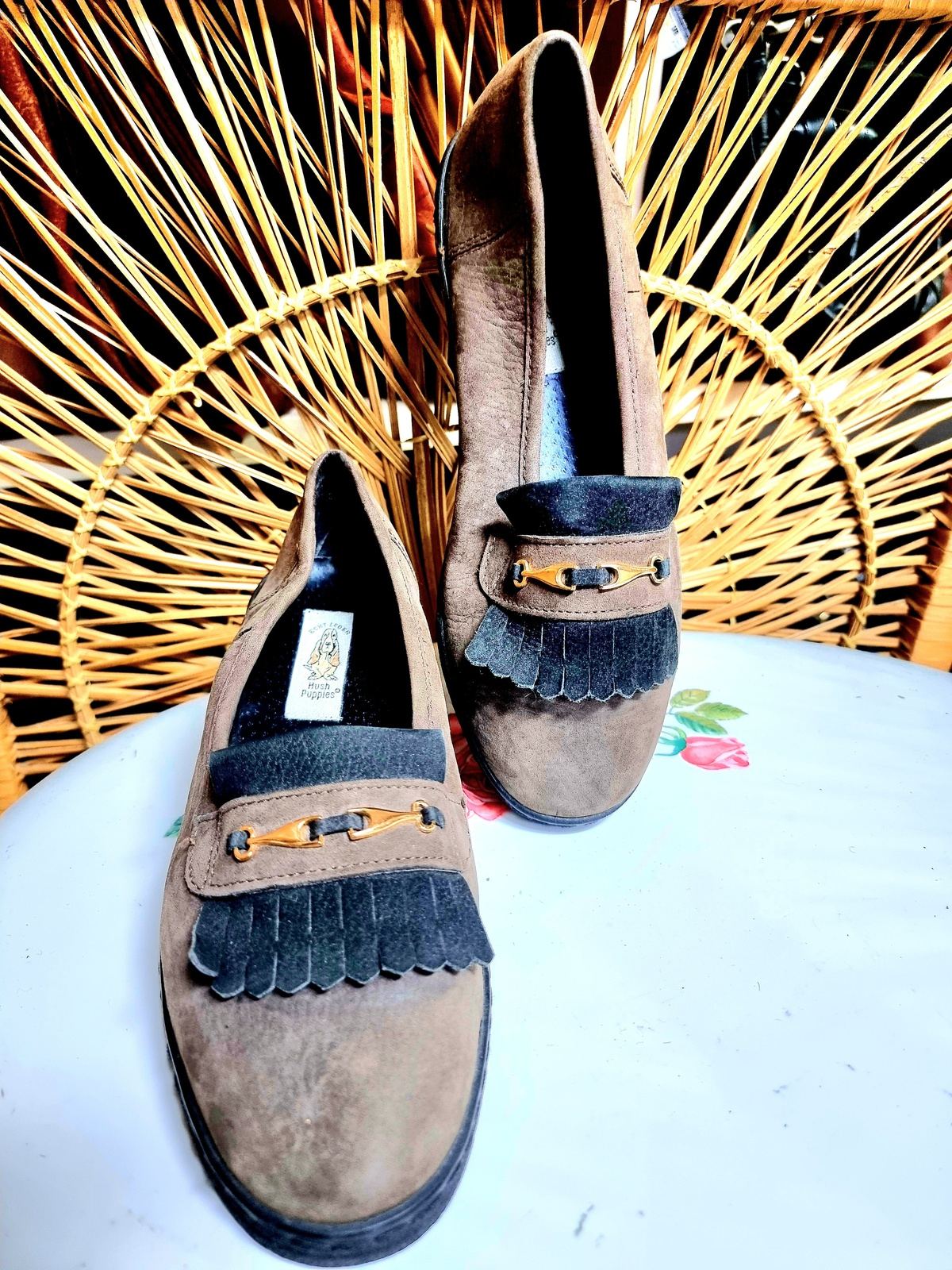 Vintage 80s Hush Puppies Moccasin Shoes