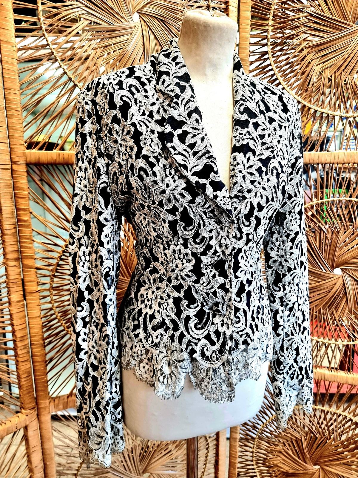 Vintage 80's Orna Farho Paris Lace Jacket
