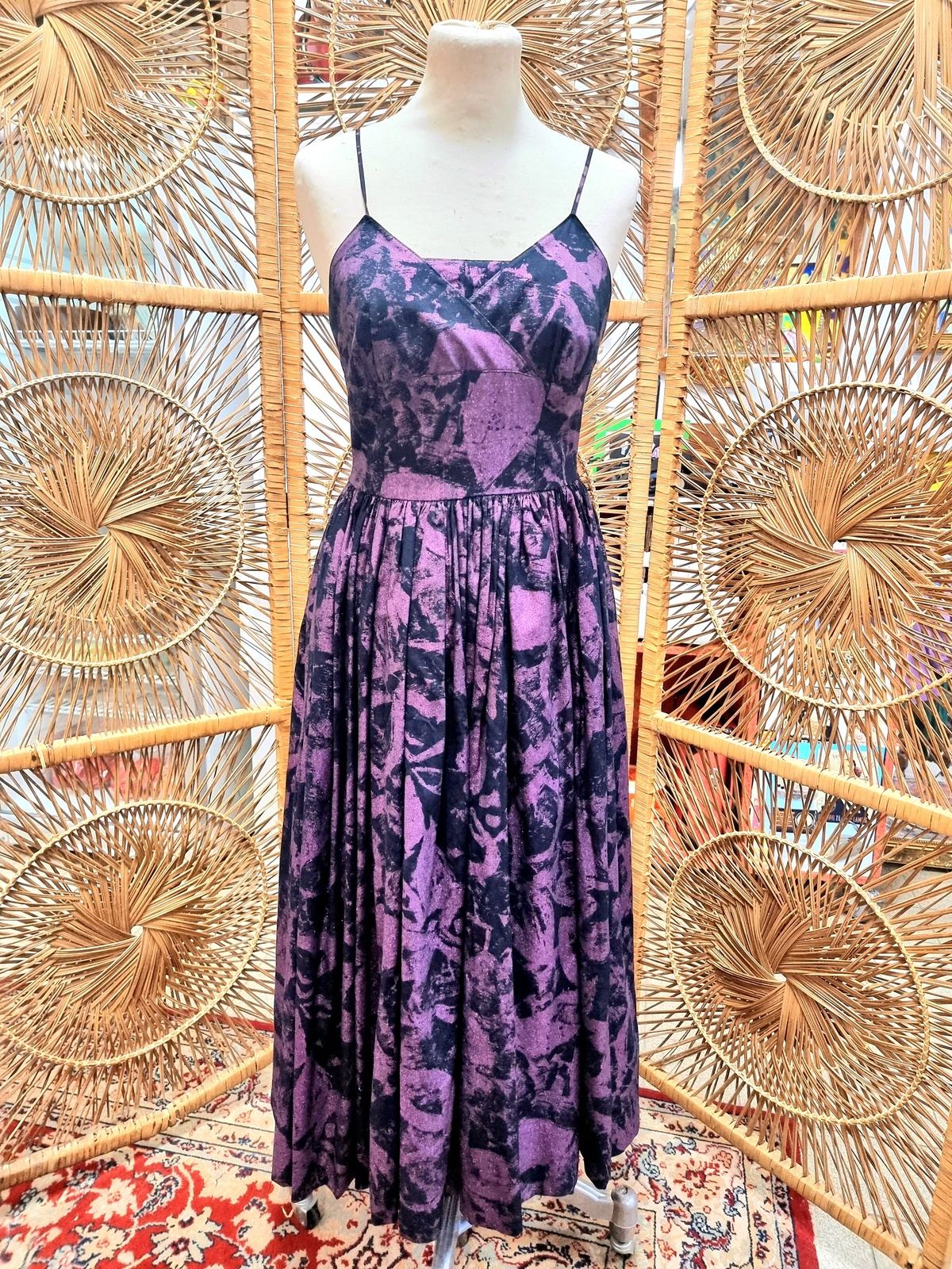 Vintage 80's Gliter Full Skirt Dress