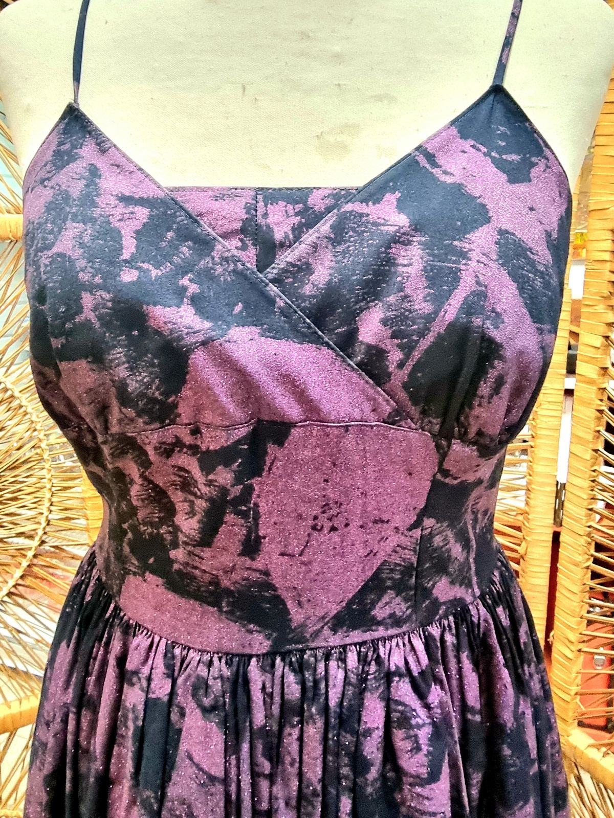 Vintage 80's Gliter Full Skirt Dress