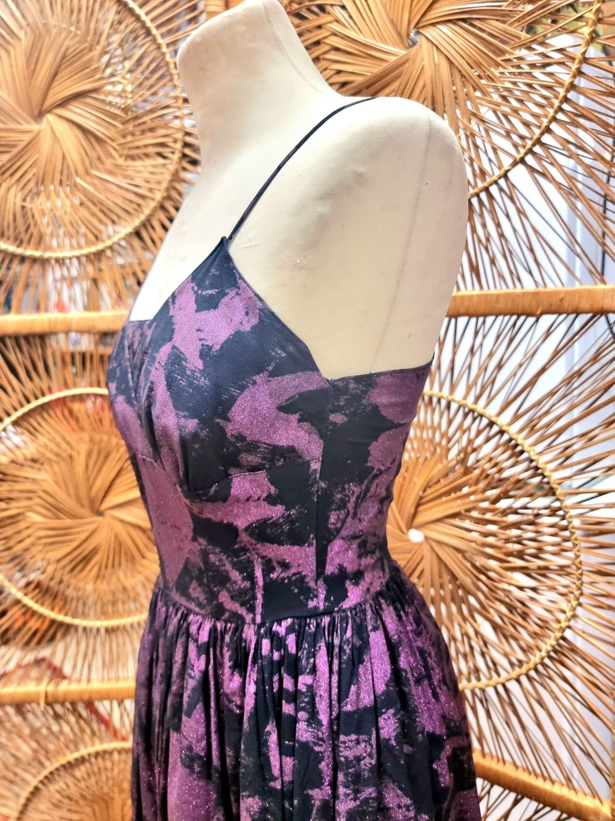 Vintage 80's Gliter Full Skirt Dress