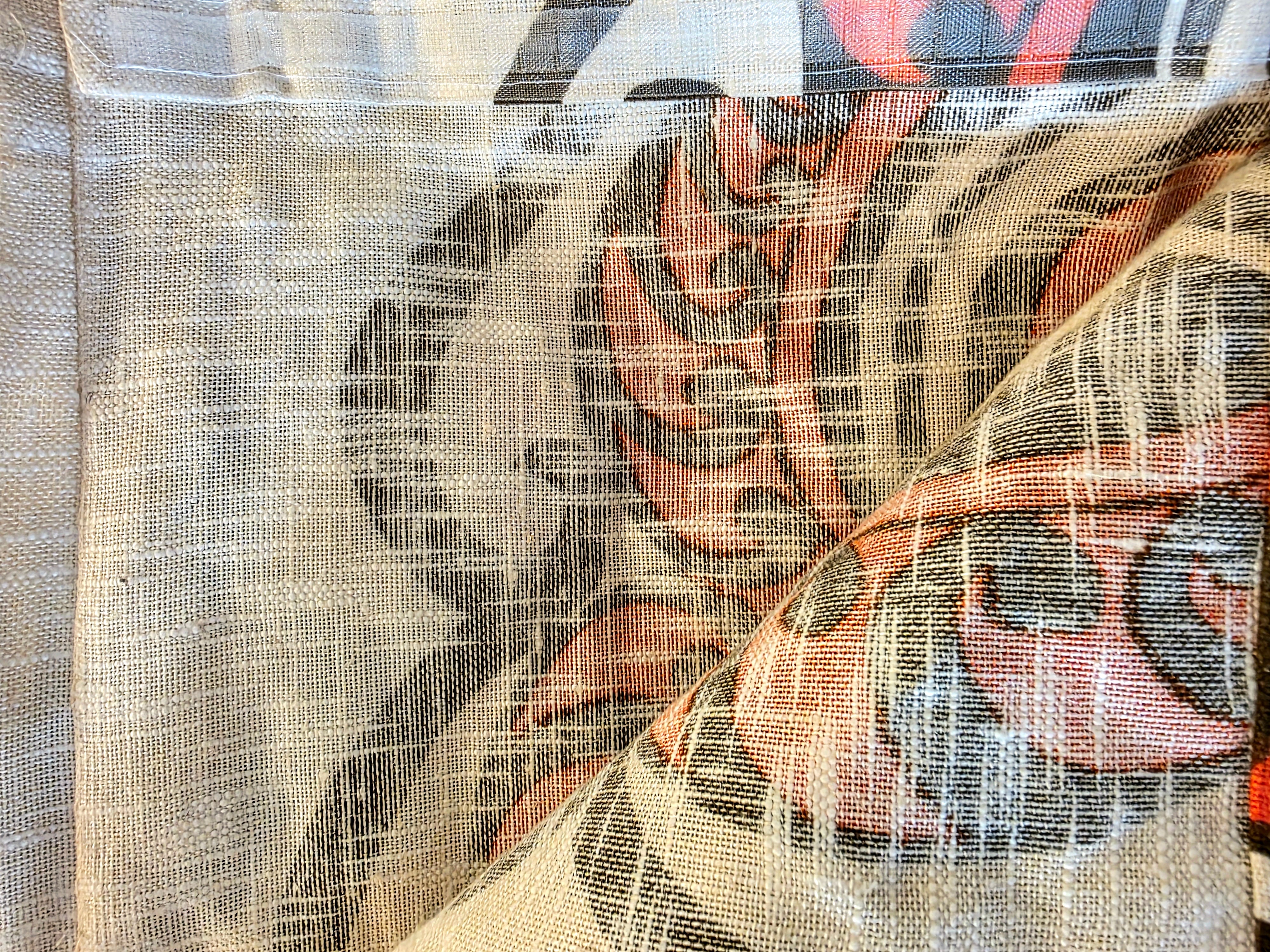 Vintage retro Original 1970s Floral Curtain