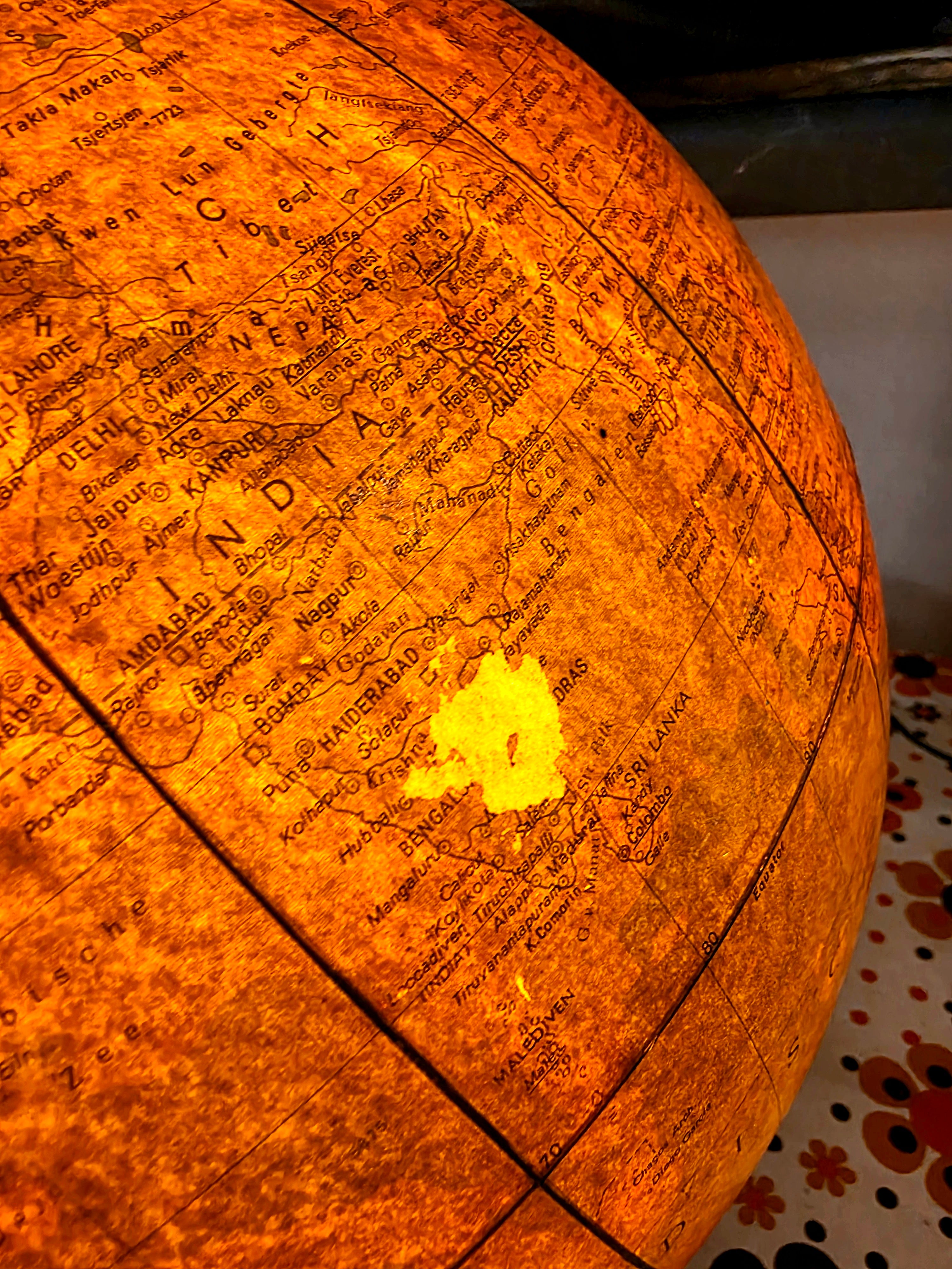 Mid-Century Light Globe by Paul Rathräth staatkundige , 1950s