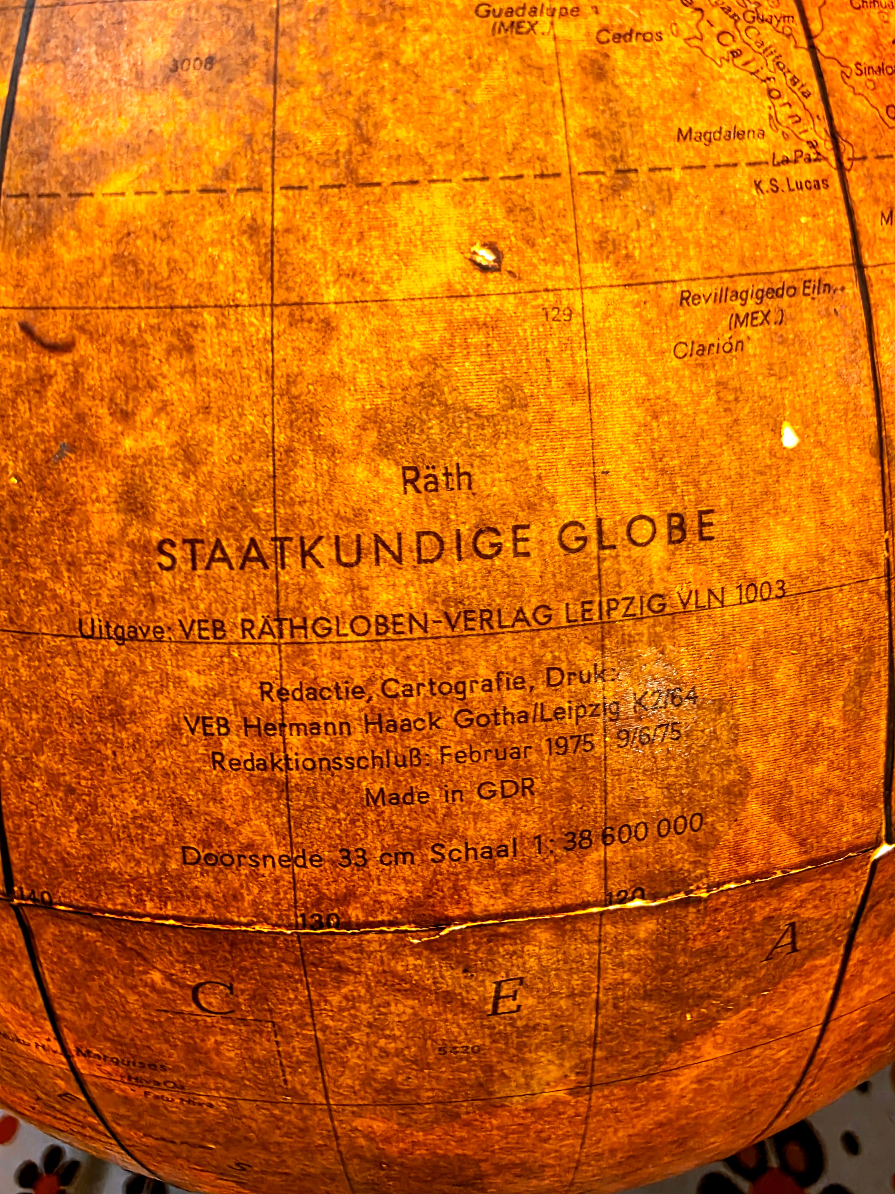 Mid-Century Light Globe by Paul Rathräth staatkundige , 1950s