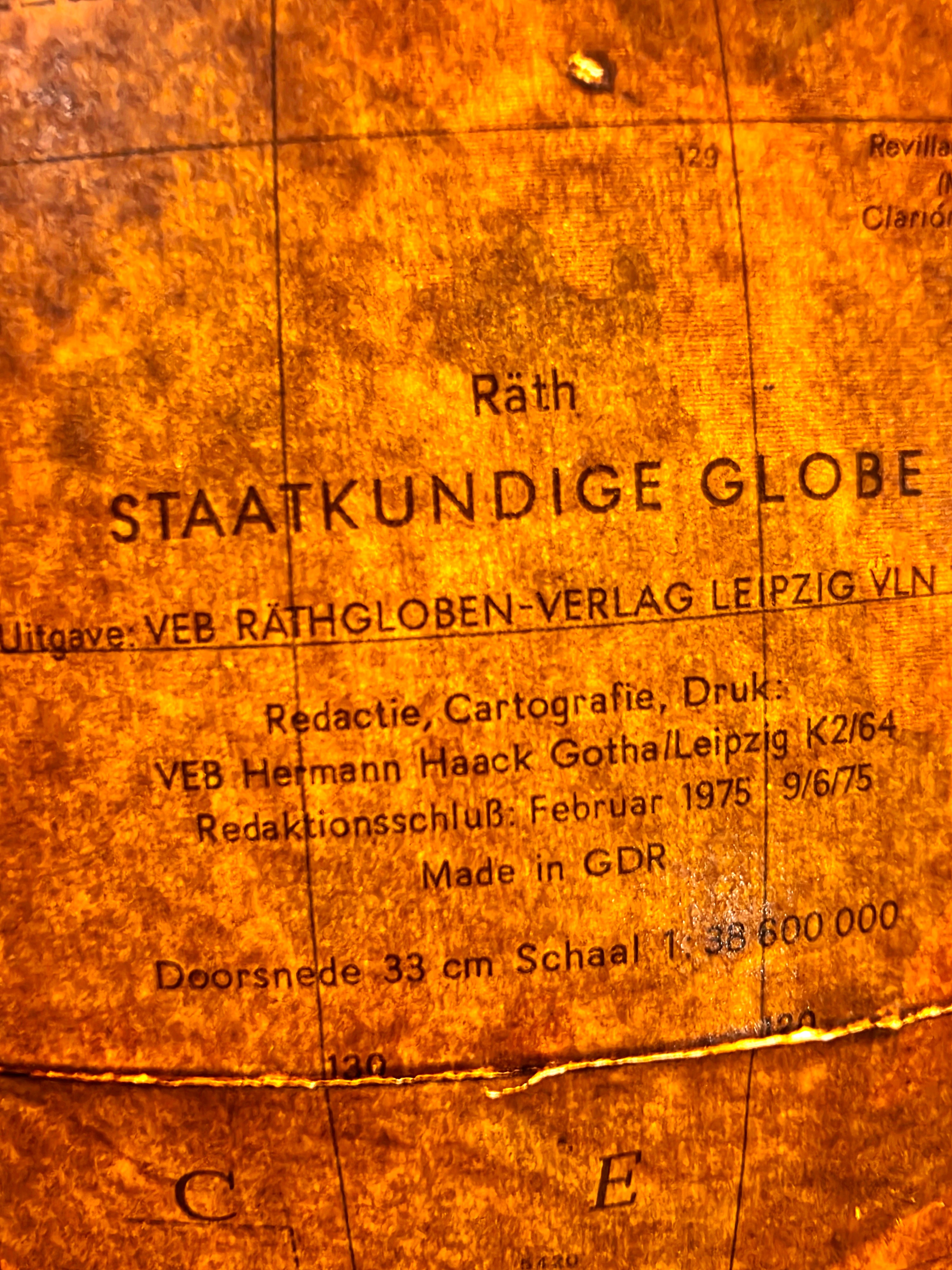 Mid-Century Light Globe by Paul Rathräth staatkundige , 1950s