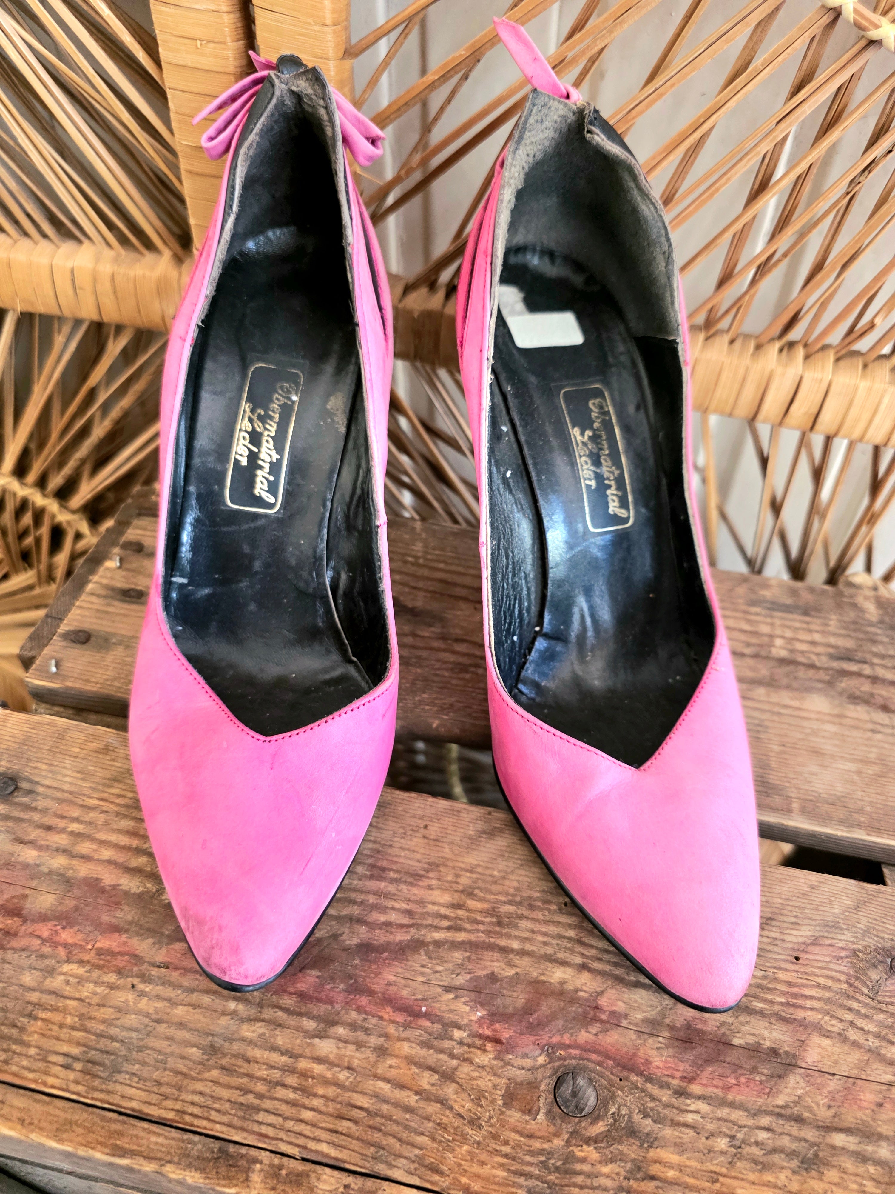 Vintage 80s Leather High Heels