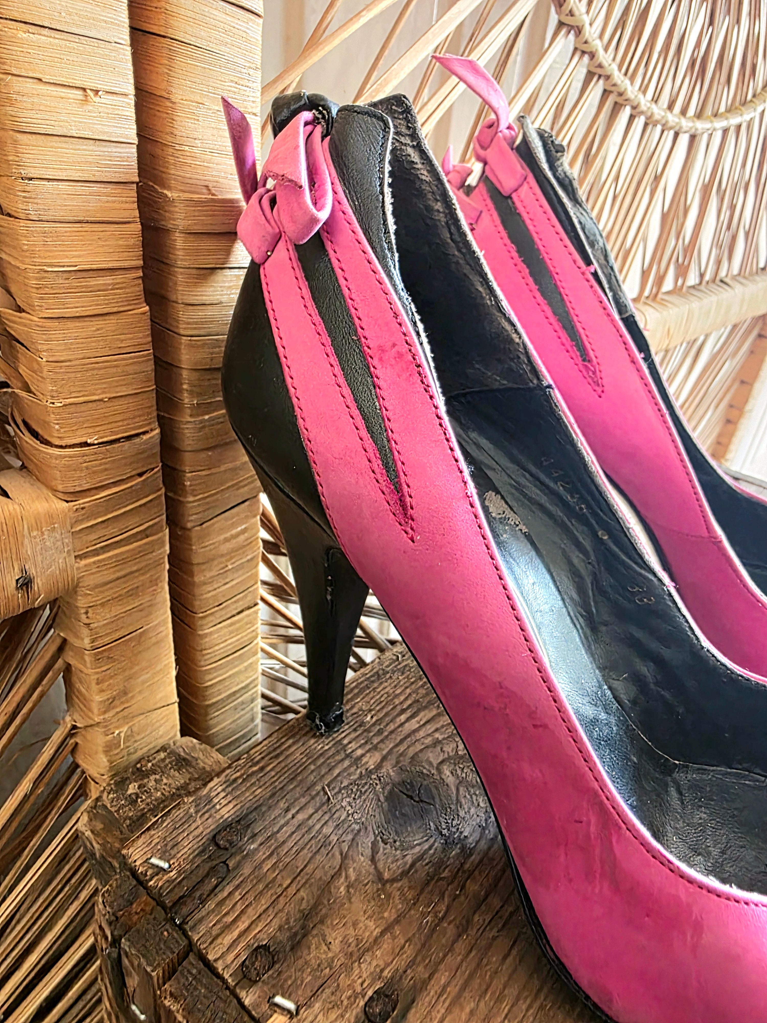 Vintage 80s Leather High Heels