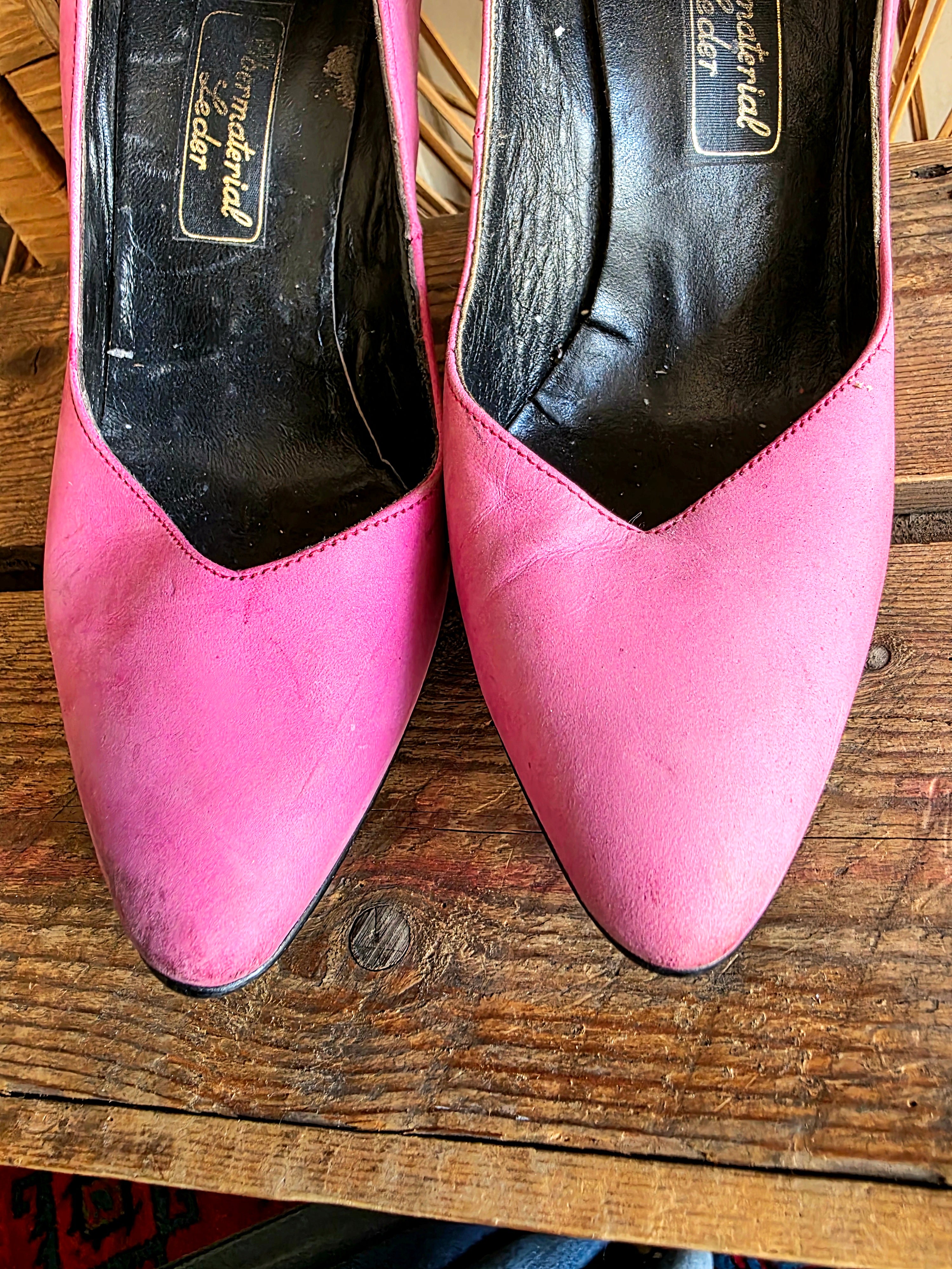 Vintage 80s Leather High Heels