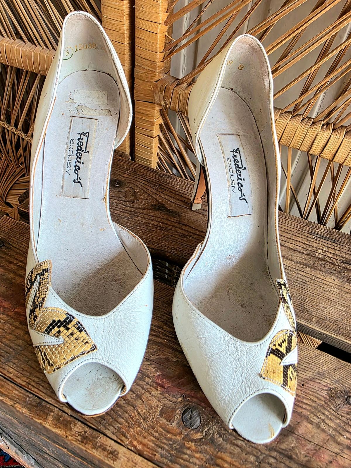Vintage 70s / 80s Fredeico's exclusiv Peep Toe Shoes