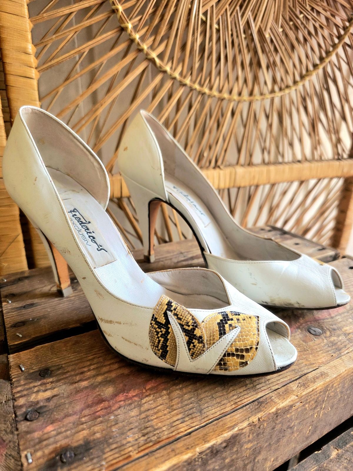Vintage 70s / 80s Fredeico's exclusiv Peep Toe Shoes