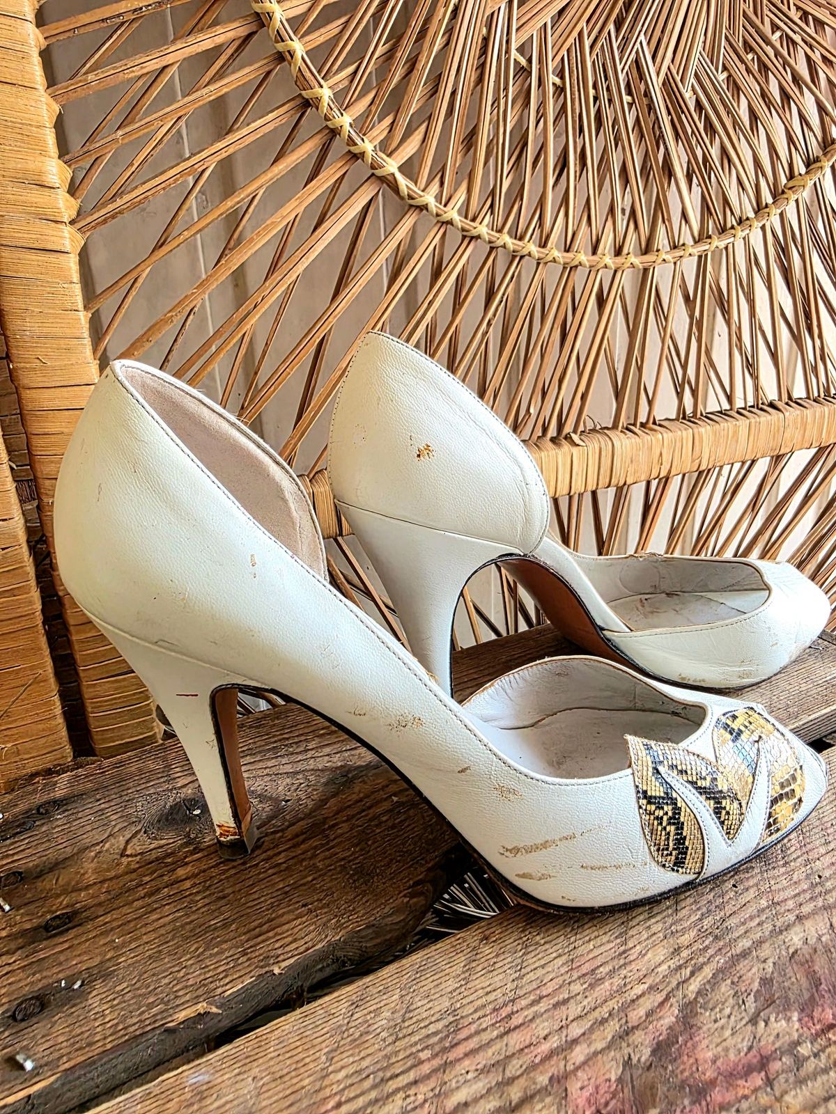 Vintage 70s / 80s Fredeico's exclusiv Peep Toe Shoes
