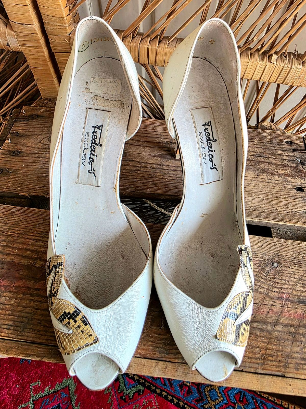 Vintage 70s / 80s Fredeico's exclusiv Peep Toe Shoes