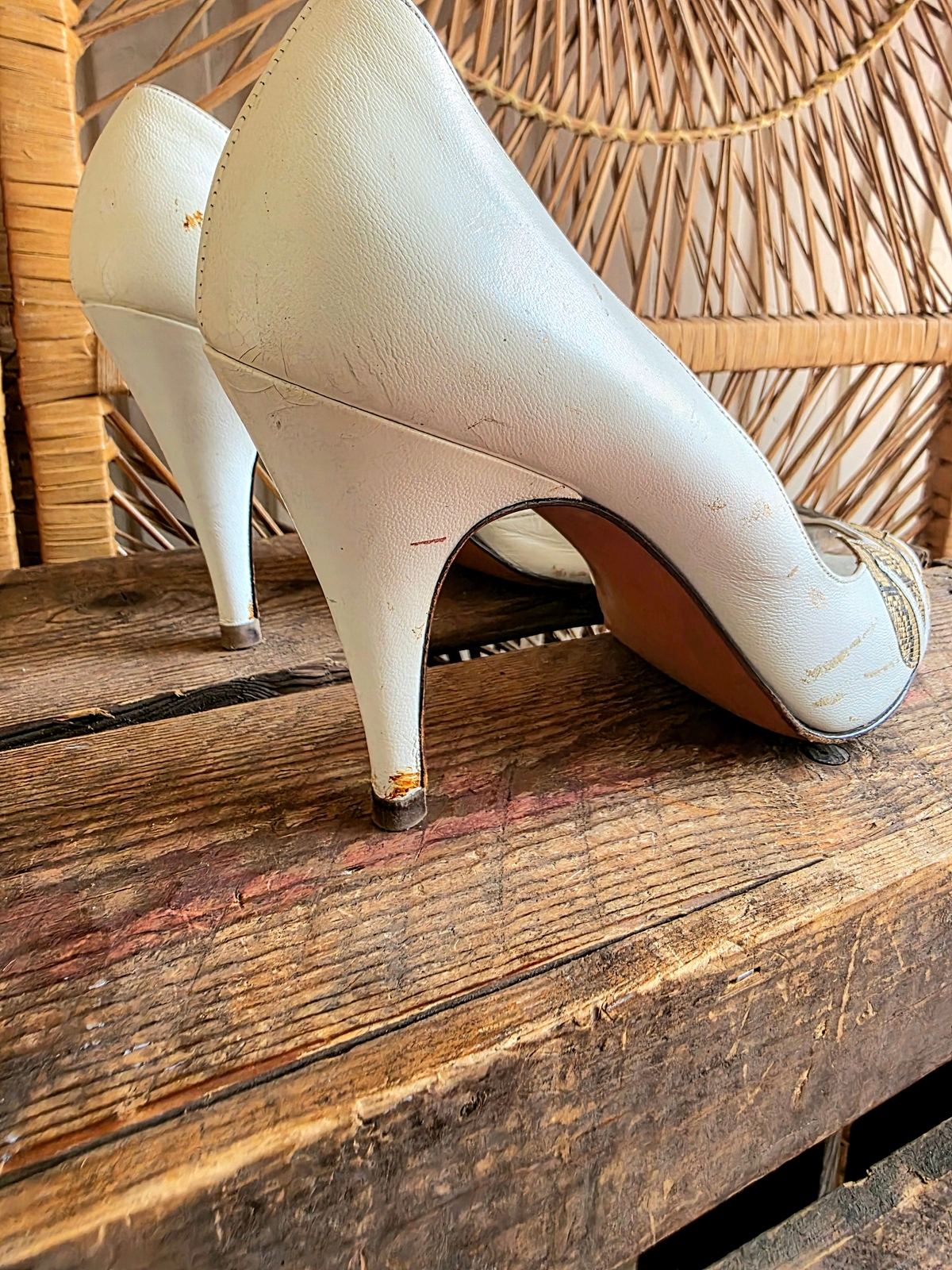 Vintage 70s / 80s Fredeico's exclusiv Peep Toe Shoes