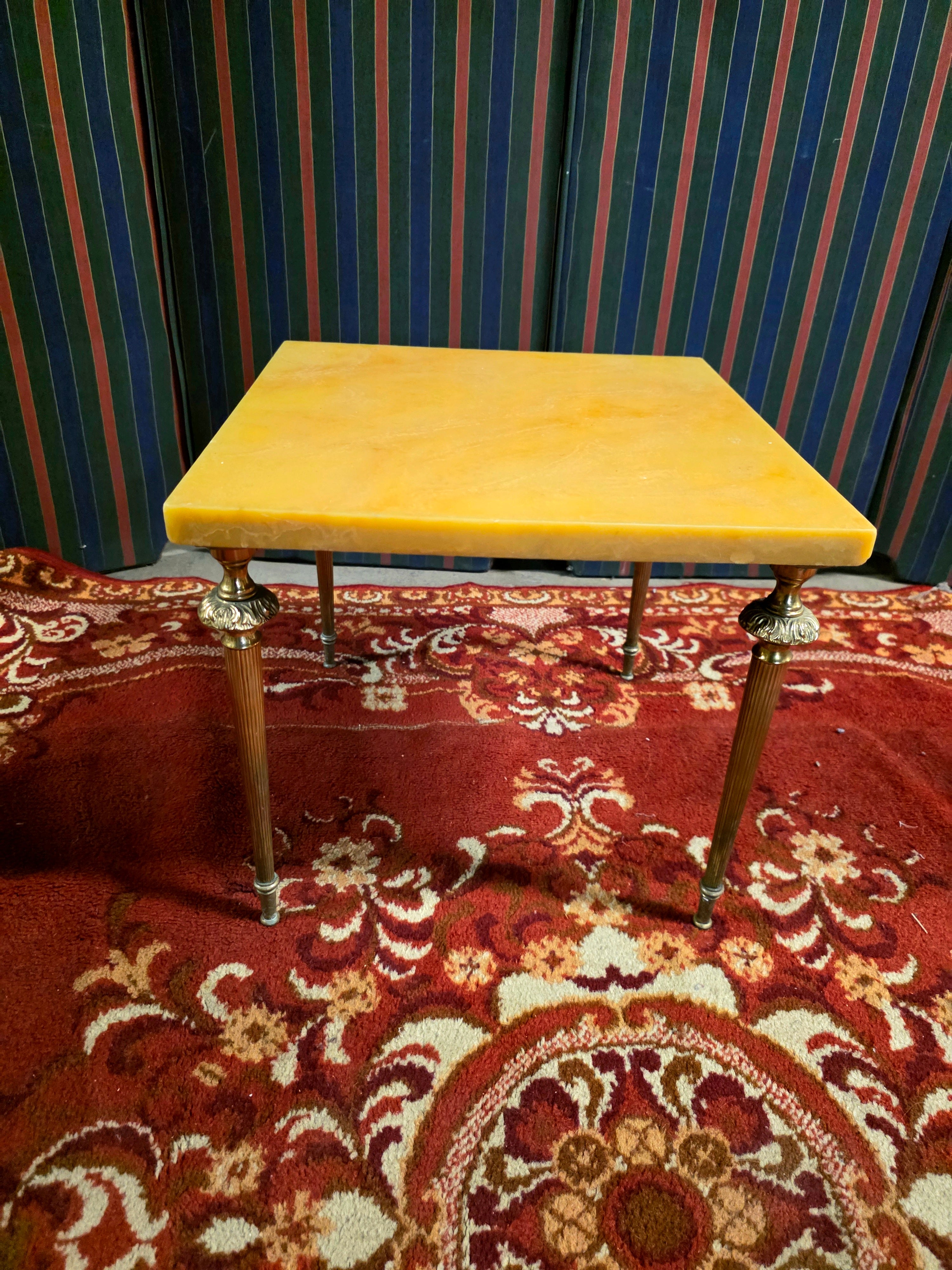 Set of 3 Vintage 1950s Marble Top Nesting Tables