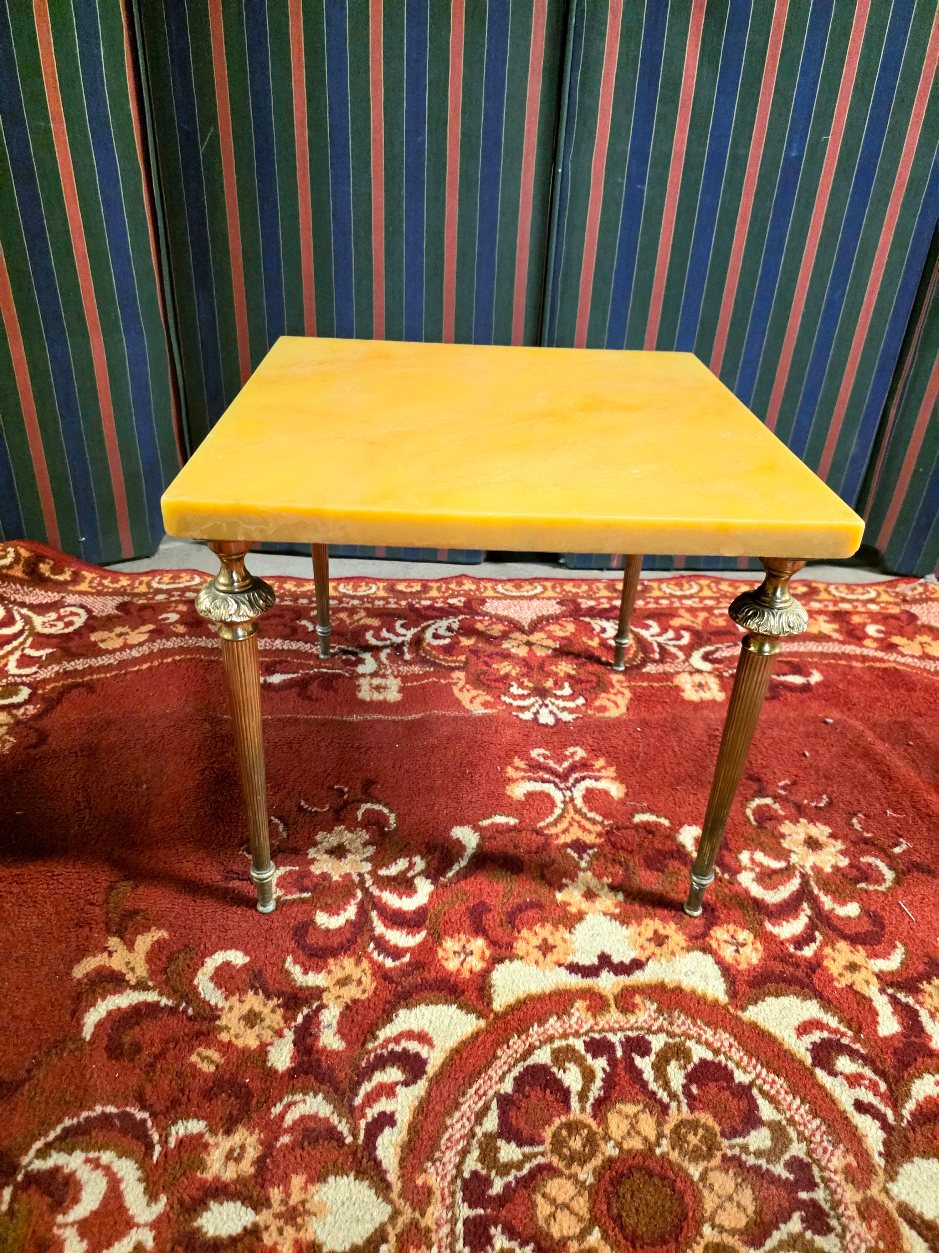 Set of 3 Vintage 1950s Marble Top Nesting Tables