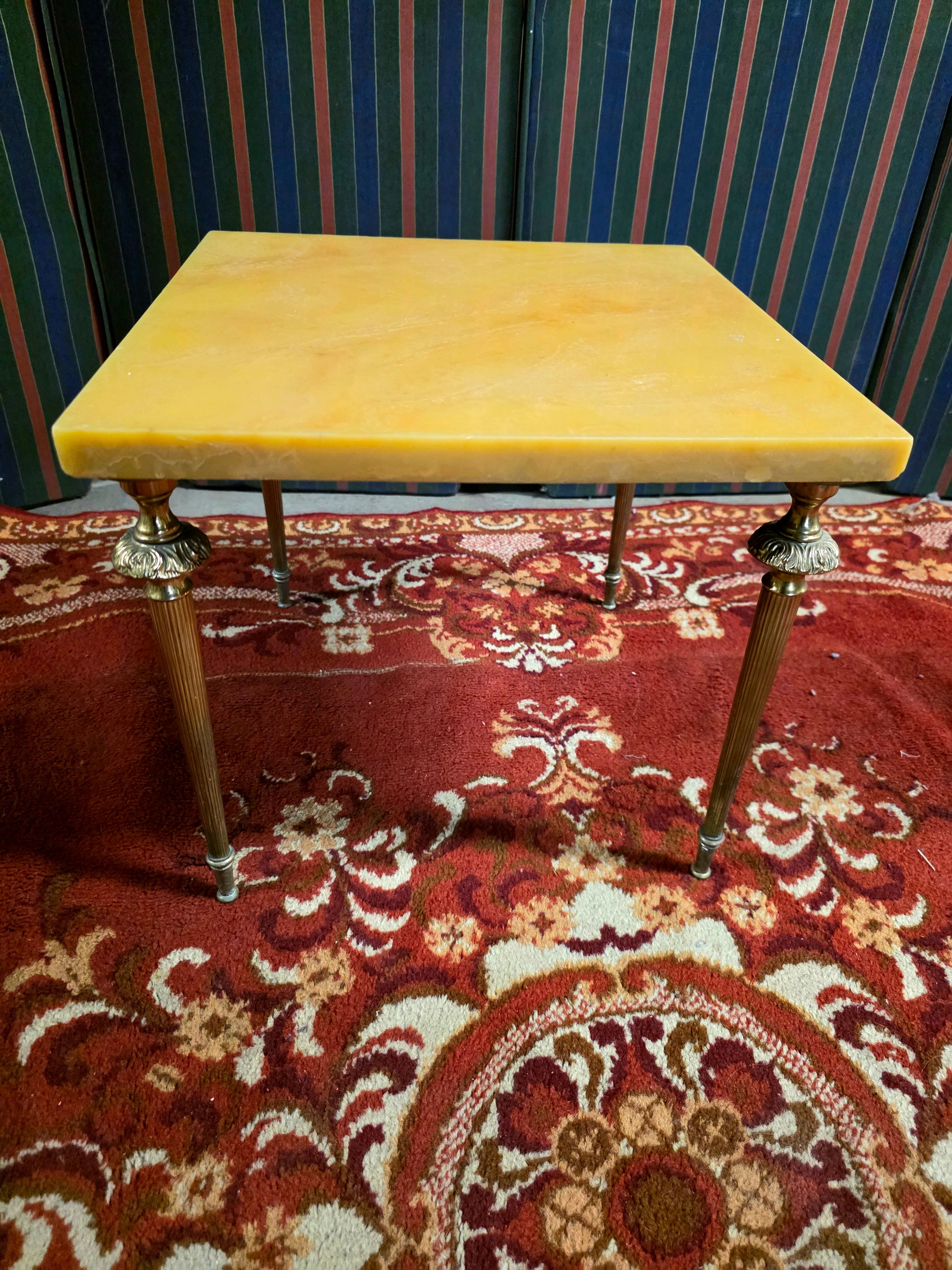 Set of 3 Vintage 1950s Marble Top Nesting Tables