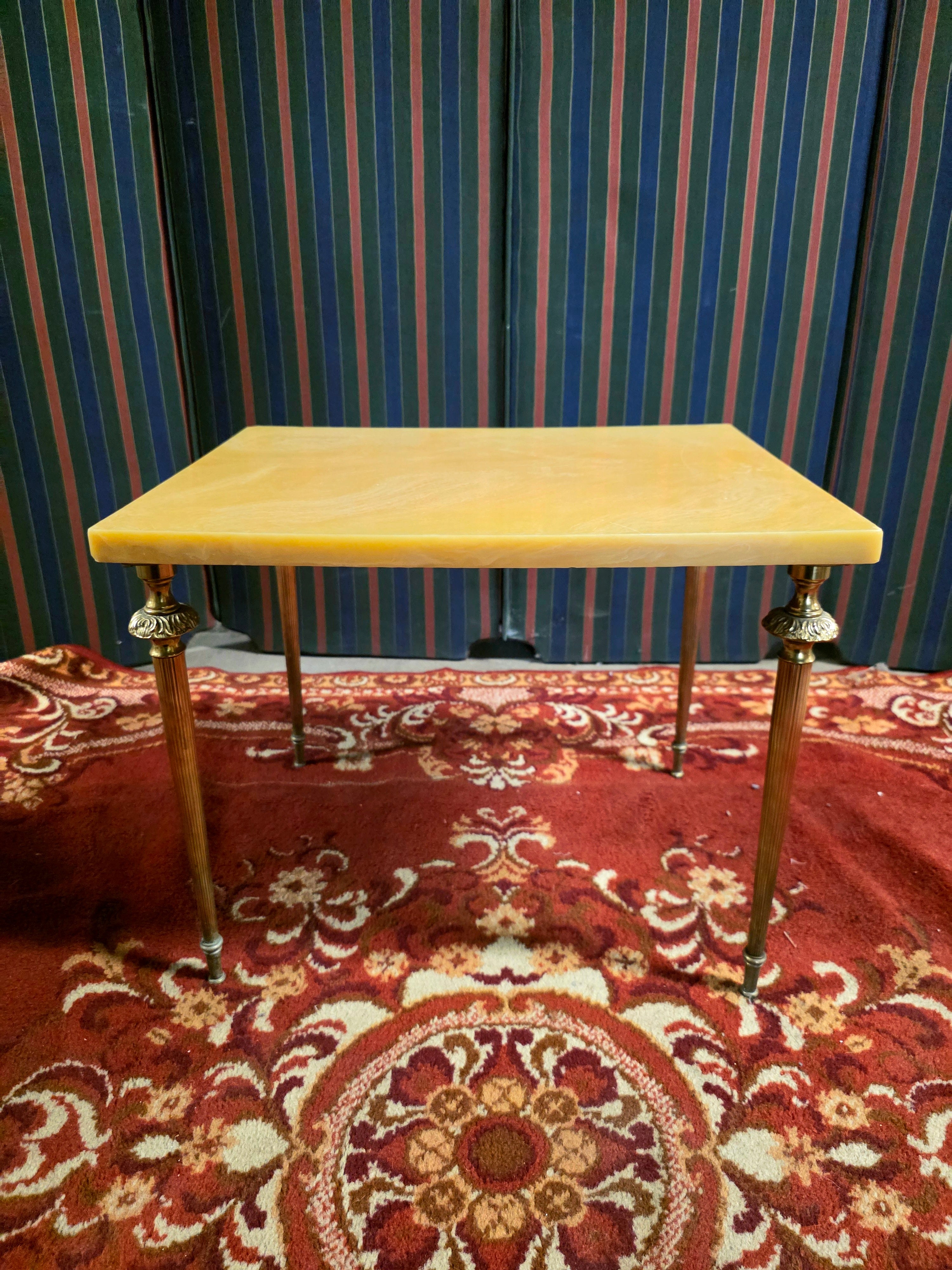 Set of 3 Vintage 1950s Marble Top Nesting Tables