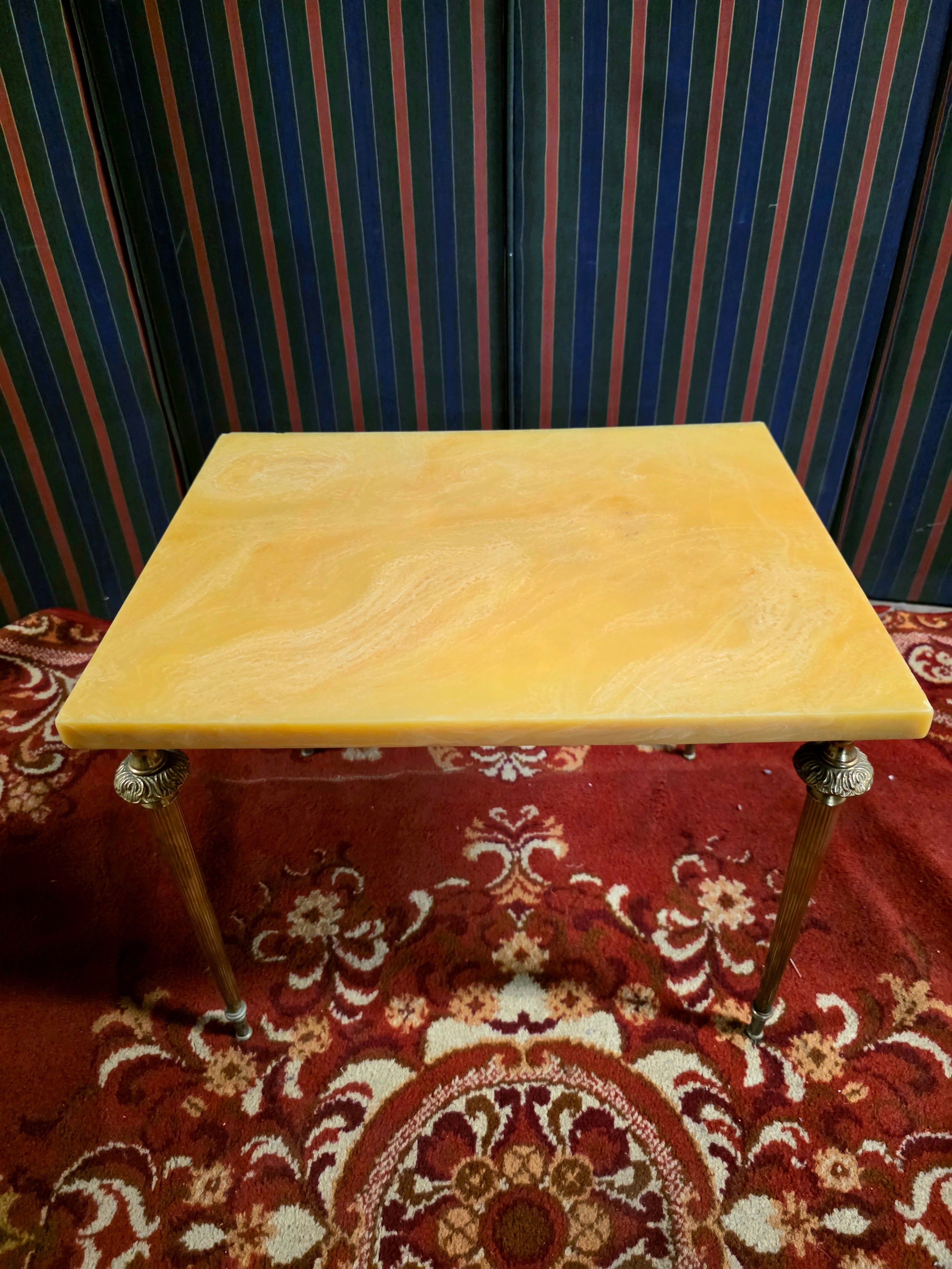 Set of 3 Vintage 1950s Marble Top Nesting Tables