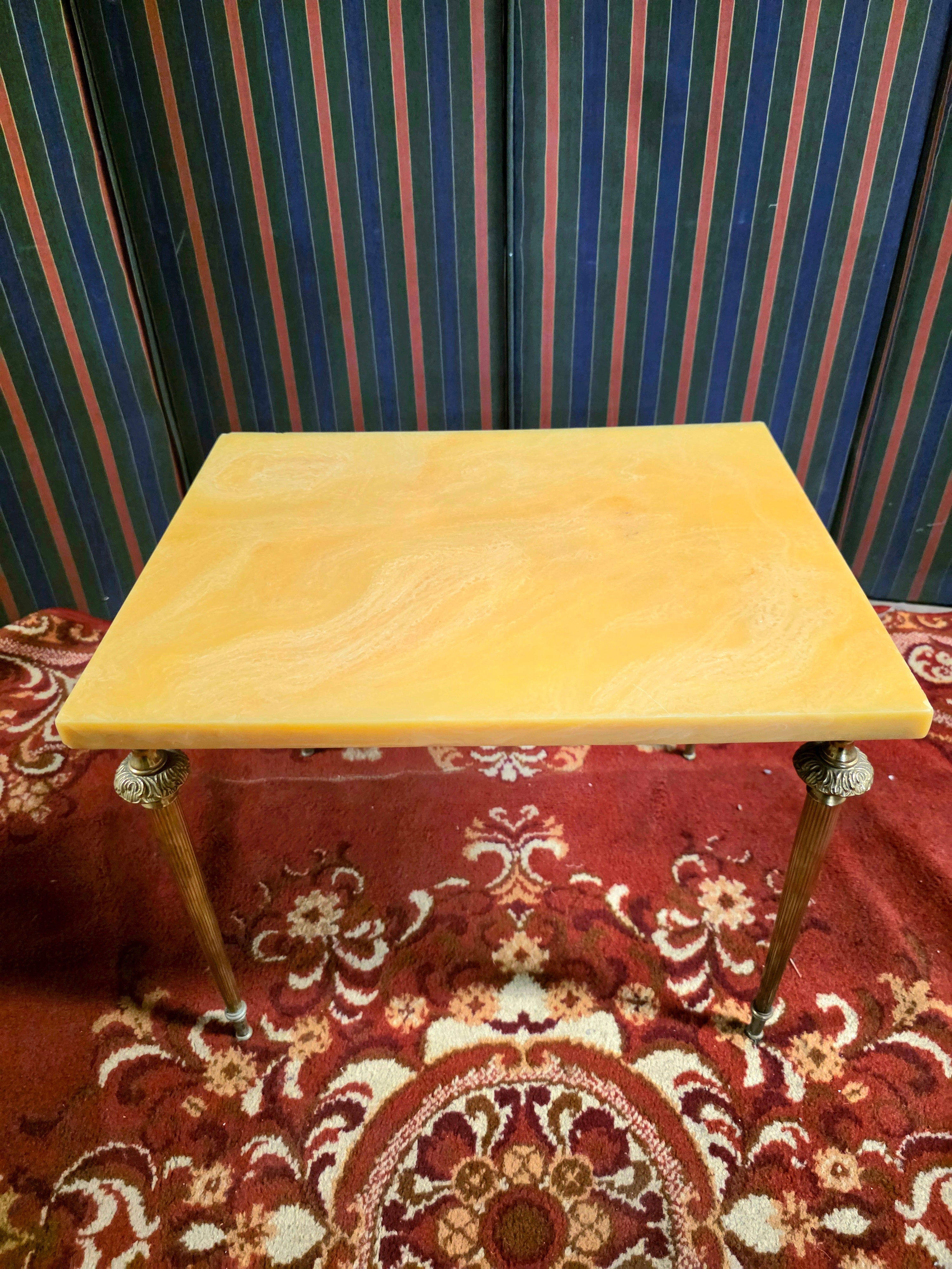 Set of 3 Vintage 1950s Marble Top Nesting Tables