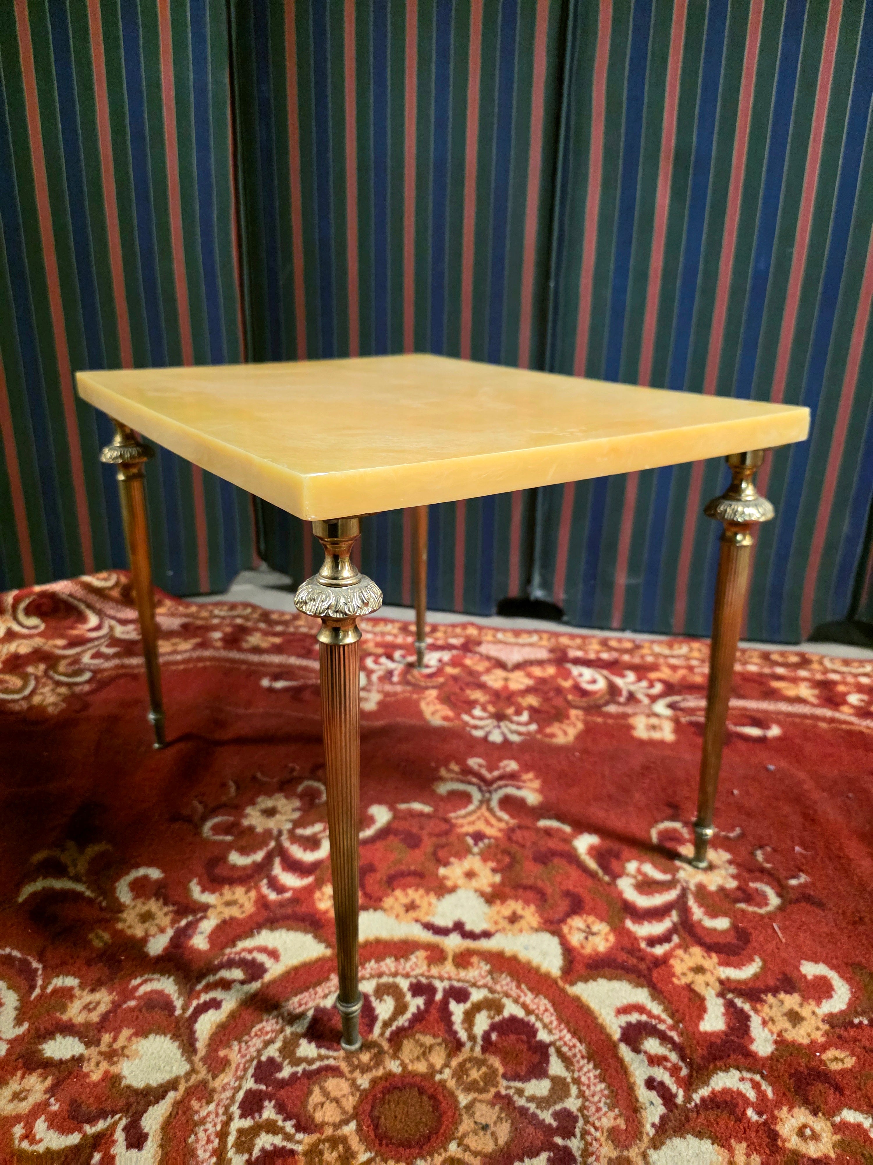 Set of 3 Vintage 1950s Marble Top Nesting Tables