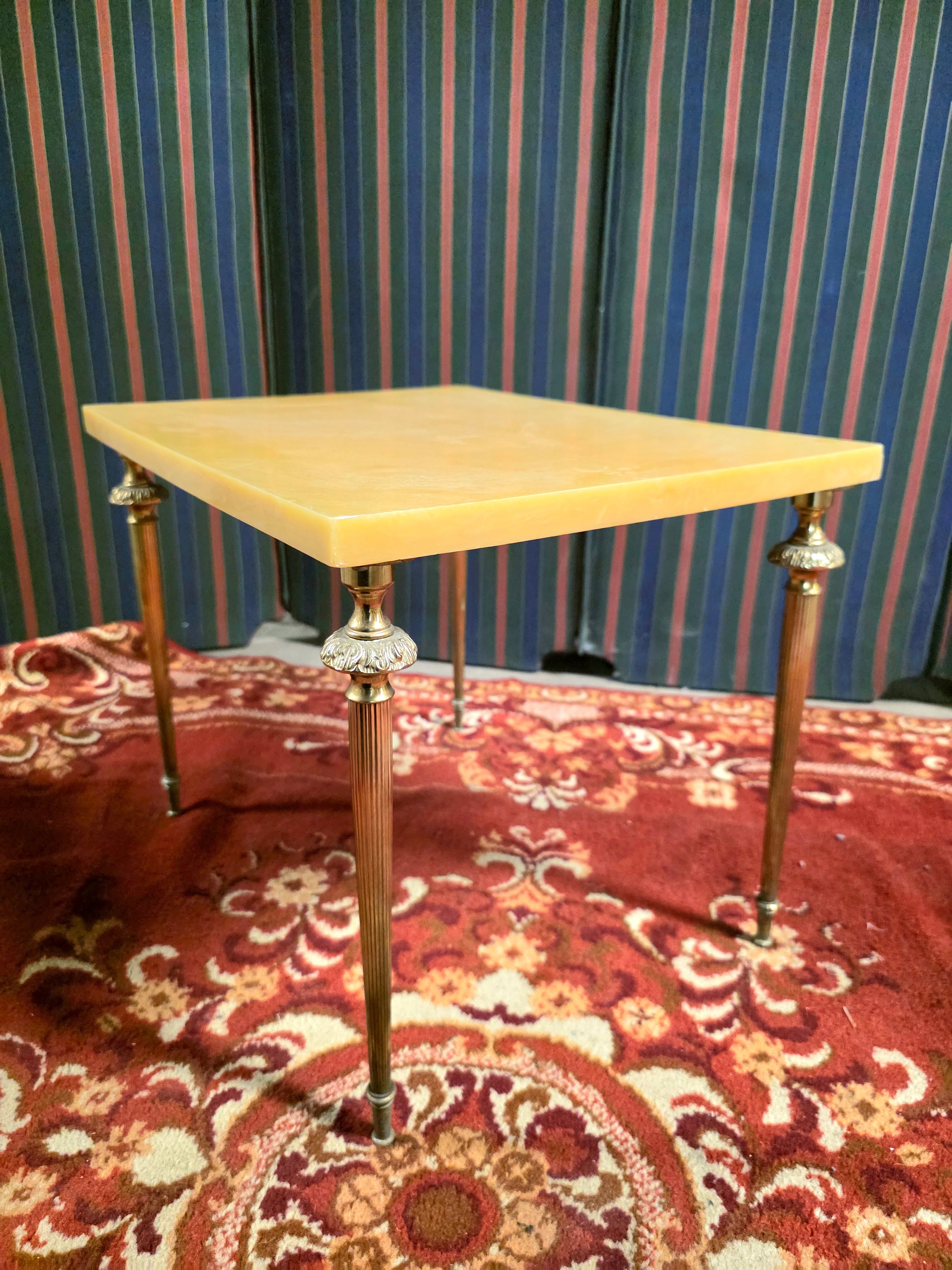 Set of 3 Vintage 1950s Marble Top Nesting Tables