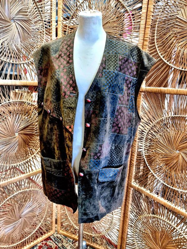 Vintage Suede Gillet Waistcoat