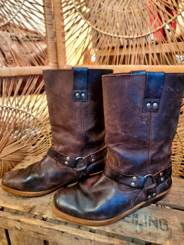 Vintage 70s/80s Western Pull Up Boots