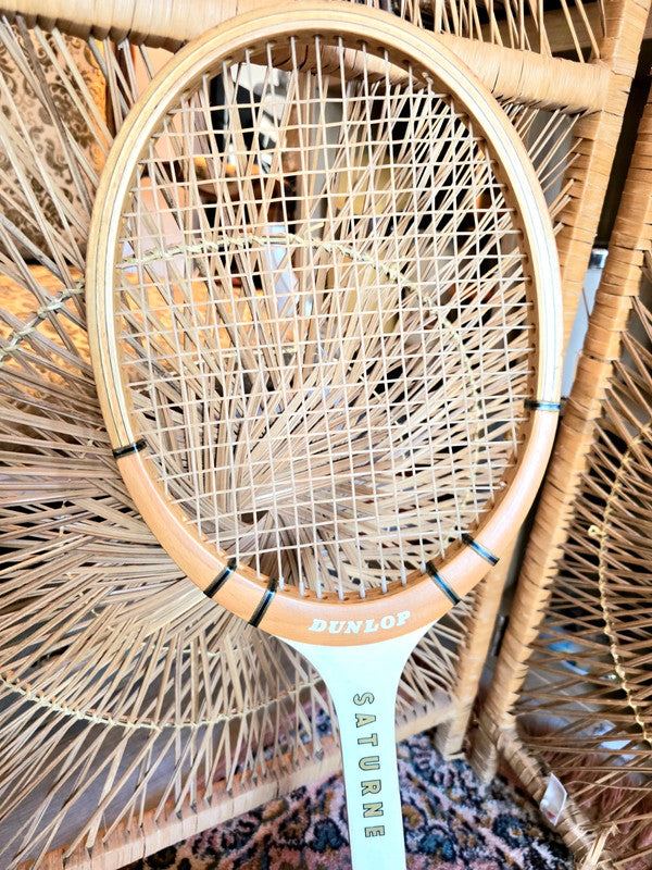 Vintage Dunlop Saturne Wooden Tennis Racket