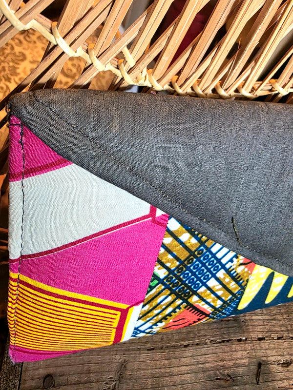 Brand New Upcycled Visco Ankara Clutch Bag