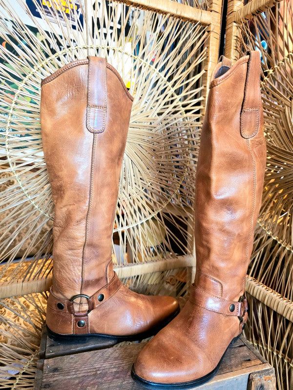 Vintage 70's Leather Moto Boots
