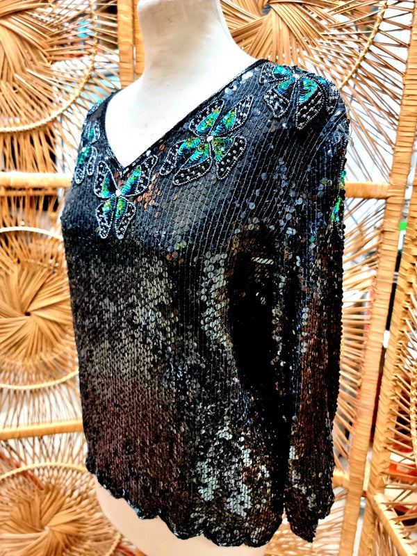 Vintage 80s Sequin Top