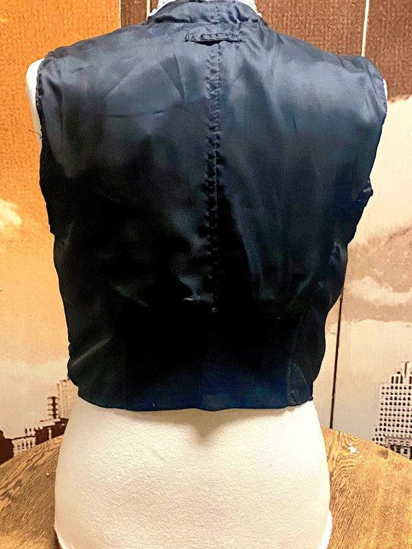 Vintage 80s Emporium Leather Gillet Waistcoat