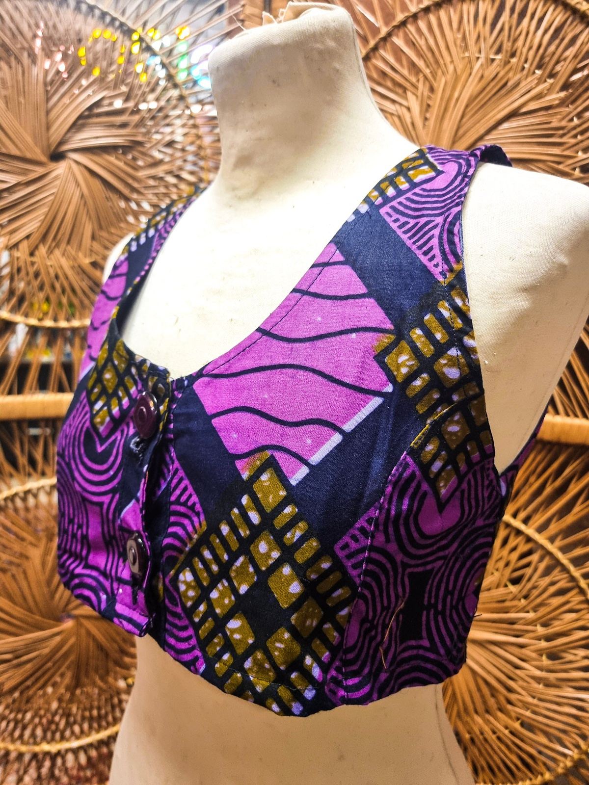 Brand New M.I.A Made in Africa Crop Gillet