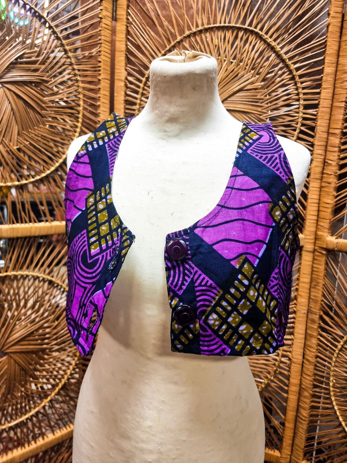 Brand New M.I.A Made in Africa Crop Gillet