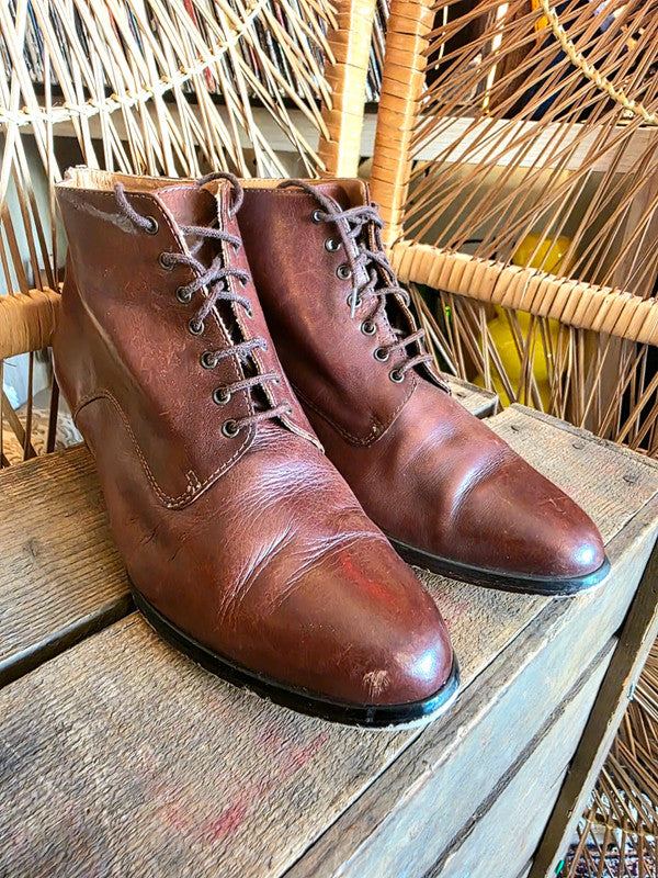 Vintage 1980s Leather Oppus by Globo Ankle Boots